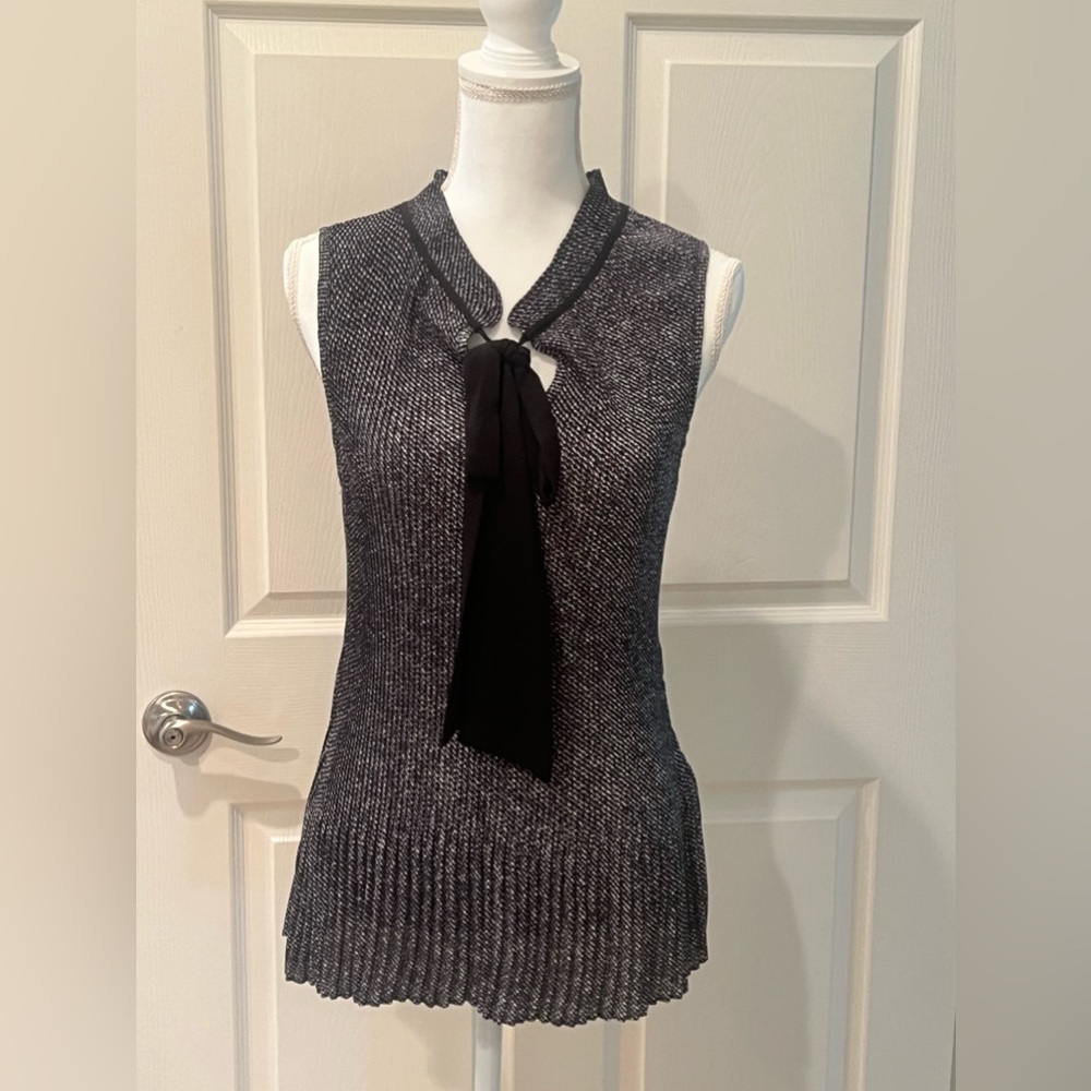 Pleated Tie-Neck Top DKNY